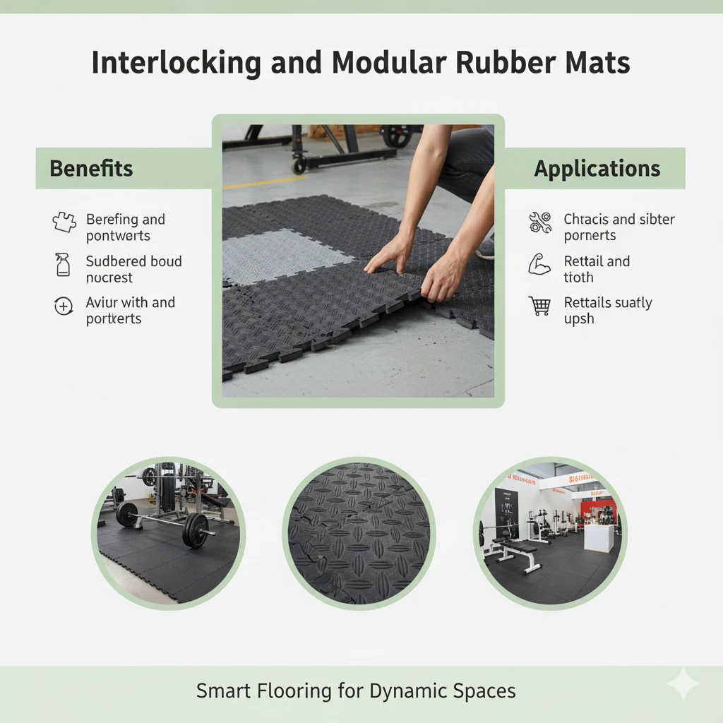 Interlocking and Modular Rubber Mats