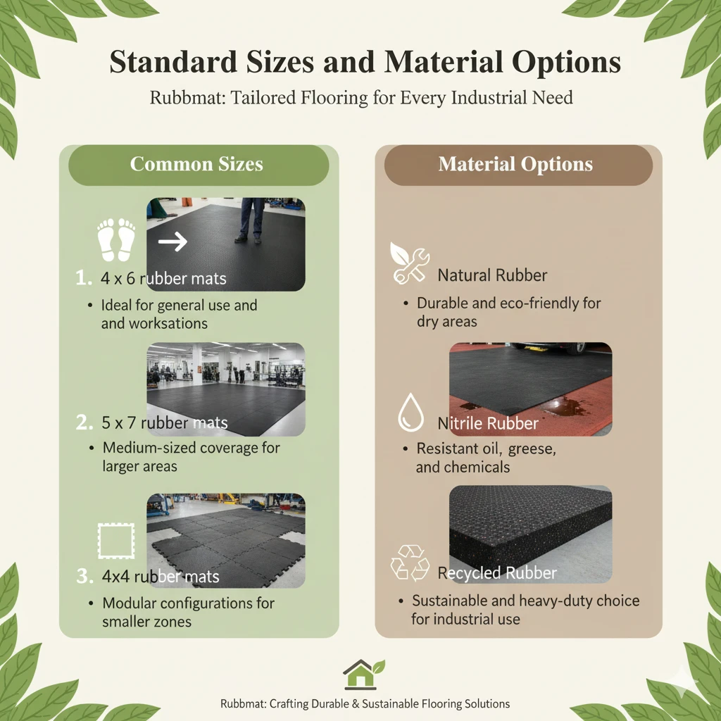 Standard Sizes and Material Options