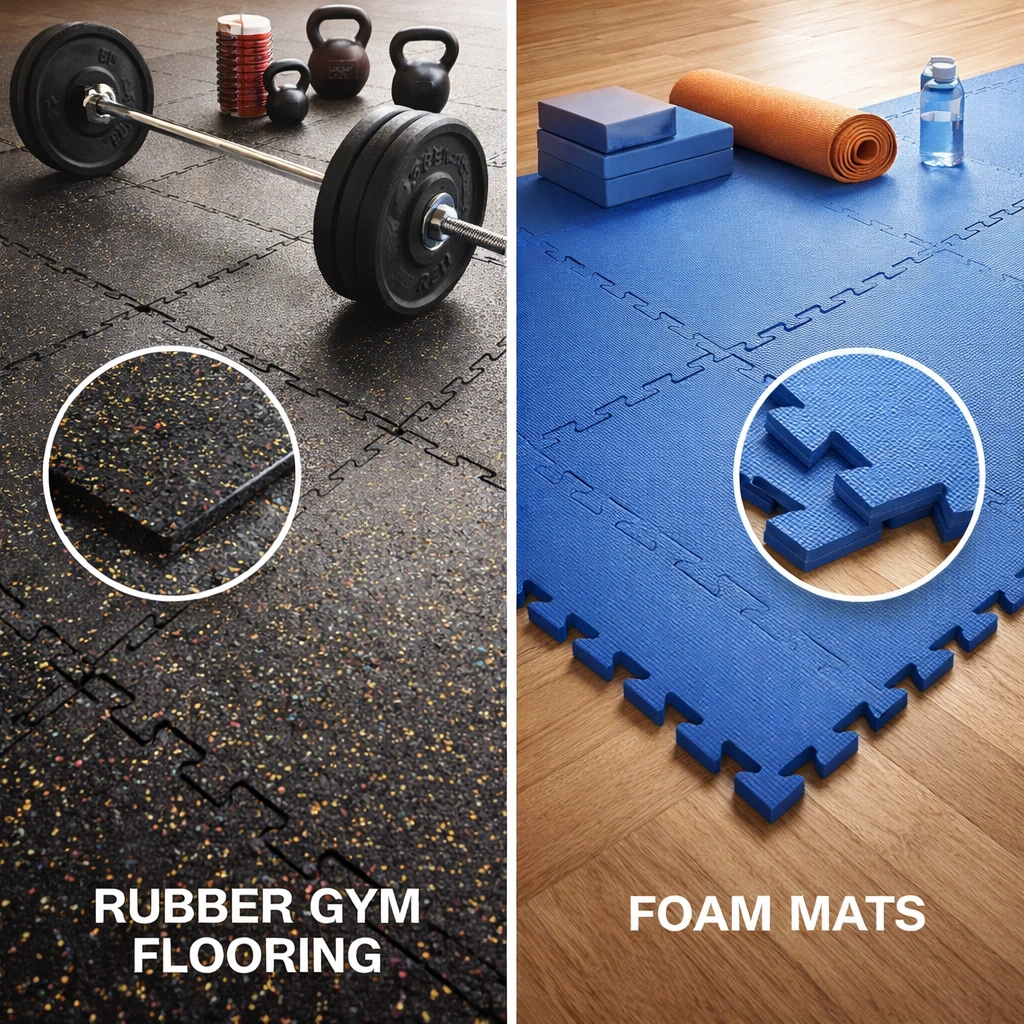 Rubber Gym Flooring vs Foam Mats: Final Verdict