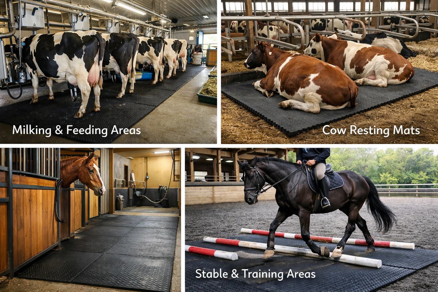 Applications of Rubber Flooring in Large Farms