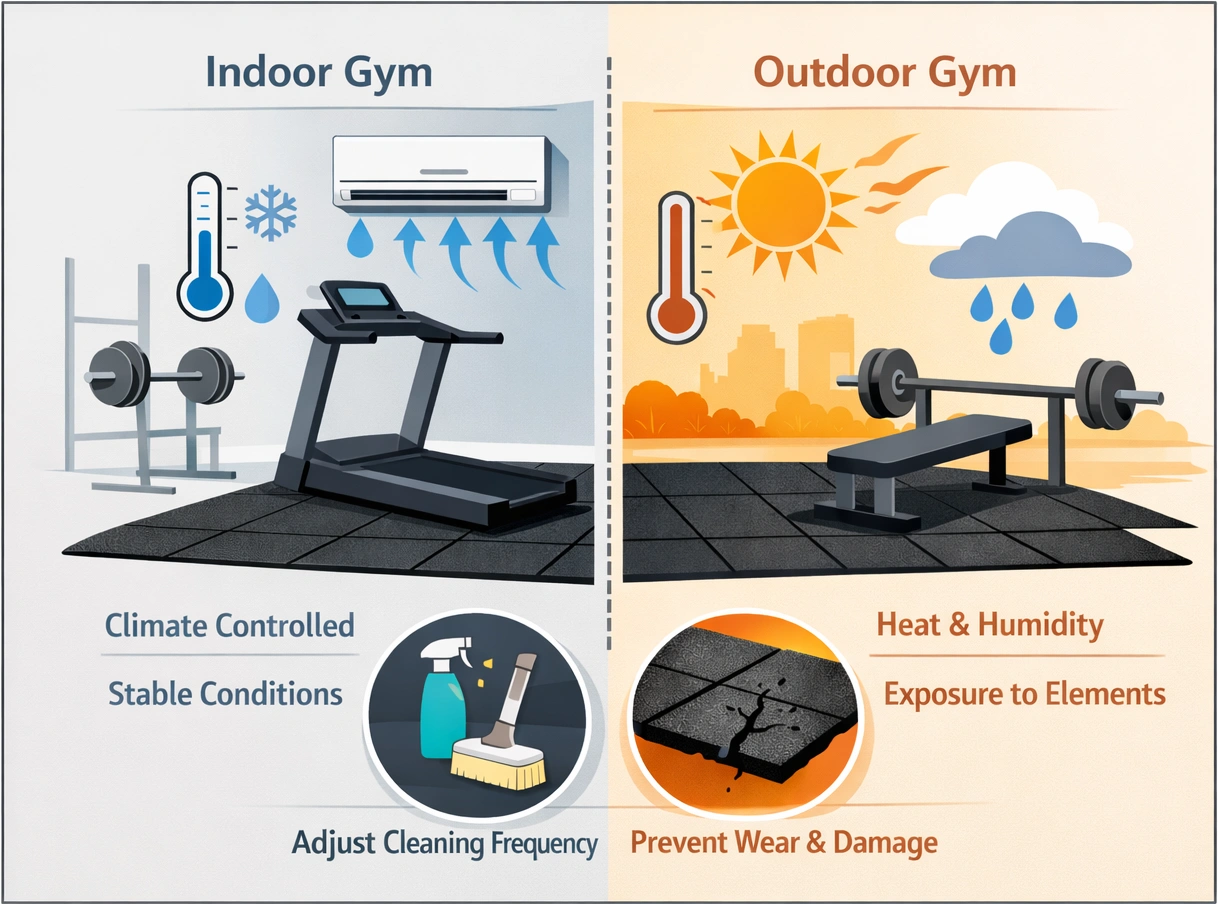 How Environmental Factors Affect Rubber Gym Mats