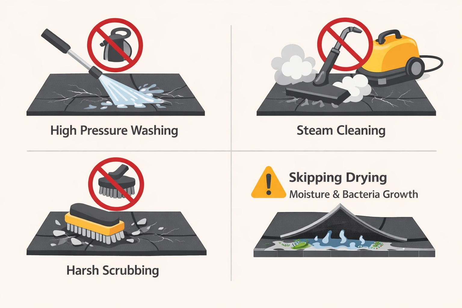 Common Mistakes When Cleaning Rubber Flooring