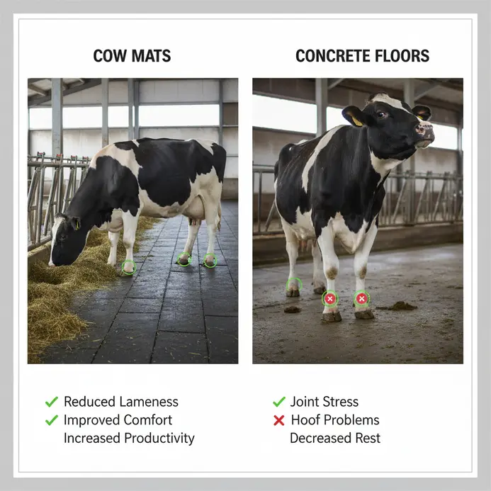 Cow Mats vs Concrete Floors: Complete Comparison Guide