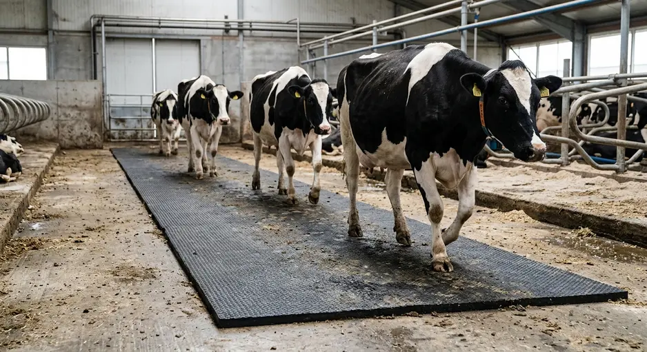 Cow Walkway Mats for Heavy-Traffic Dairy Floors
