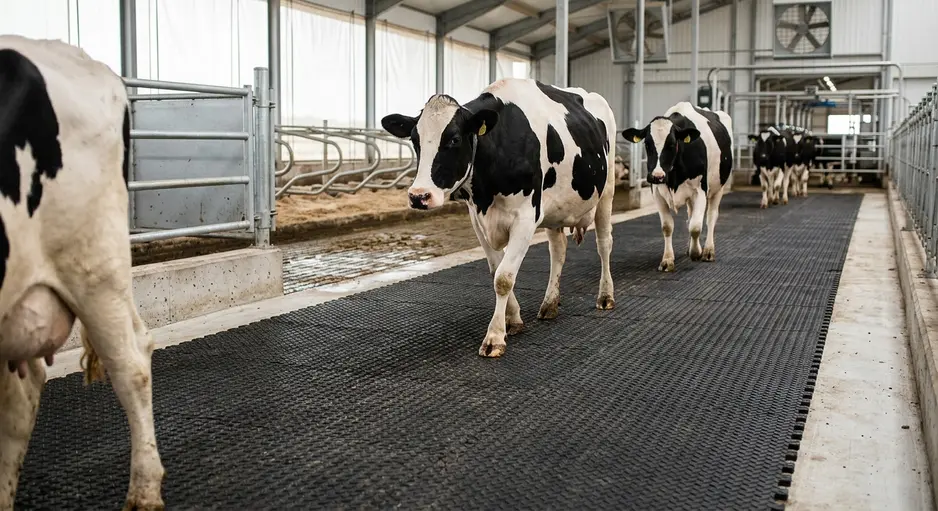 Cow Walkway Mats for Heavy-Traffic Dairy Floors