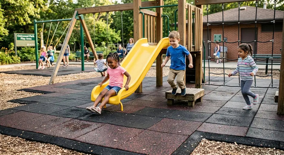 Rubber Playground Mats for Indoor and Outdoor Areas