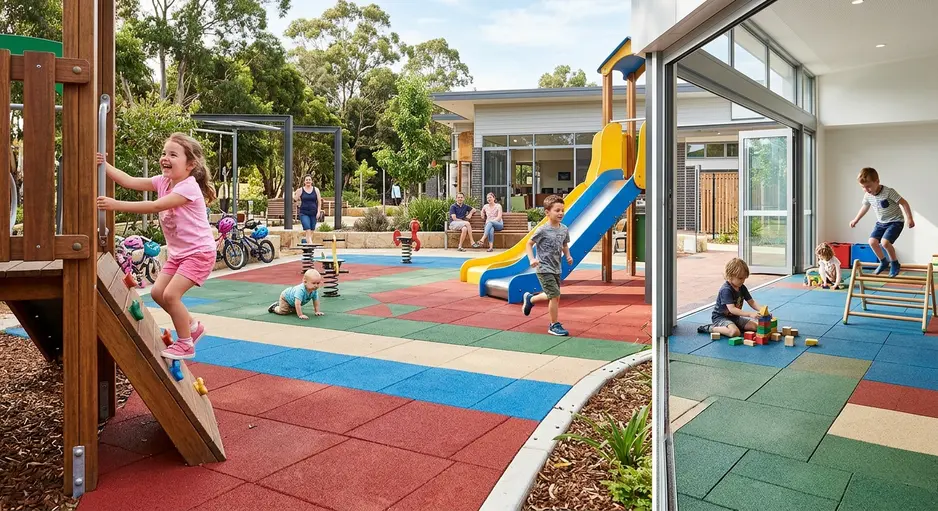 Rubber Playground Mats for Indoor and Outdoor Areas